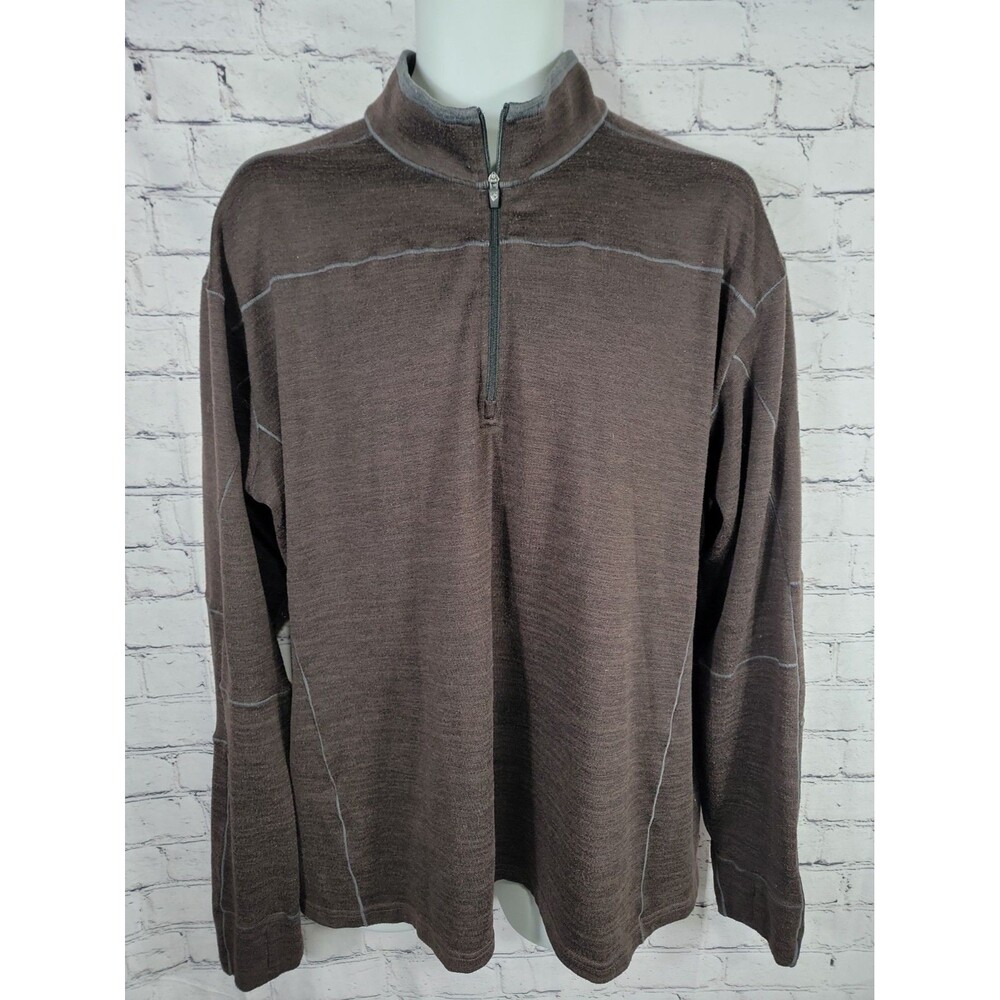 KUHL Quarter Zip Pullover Mens XXL Brown Shirt Performance